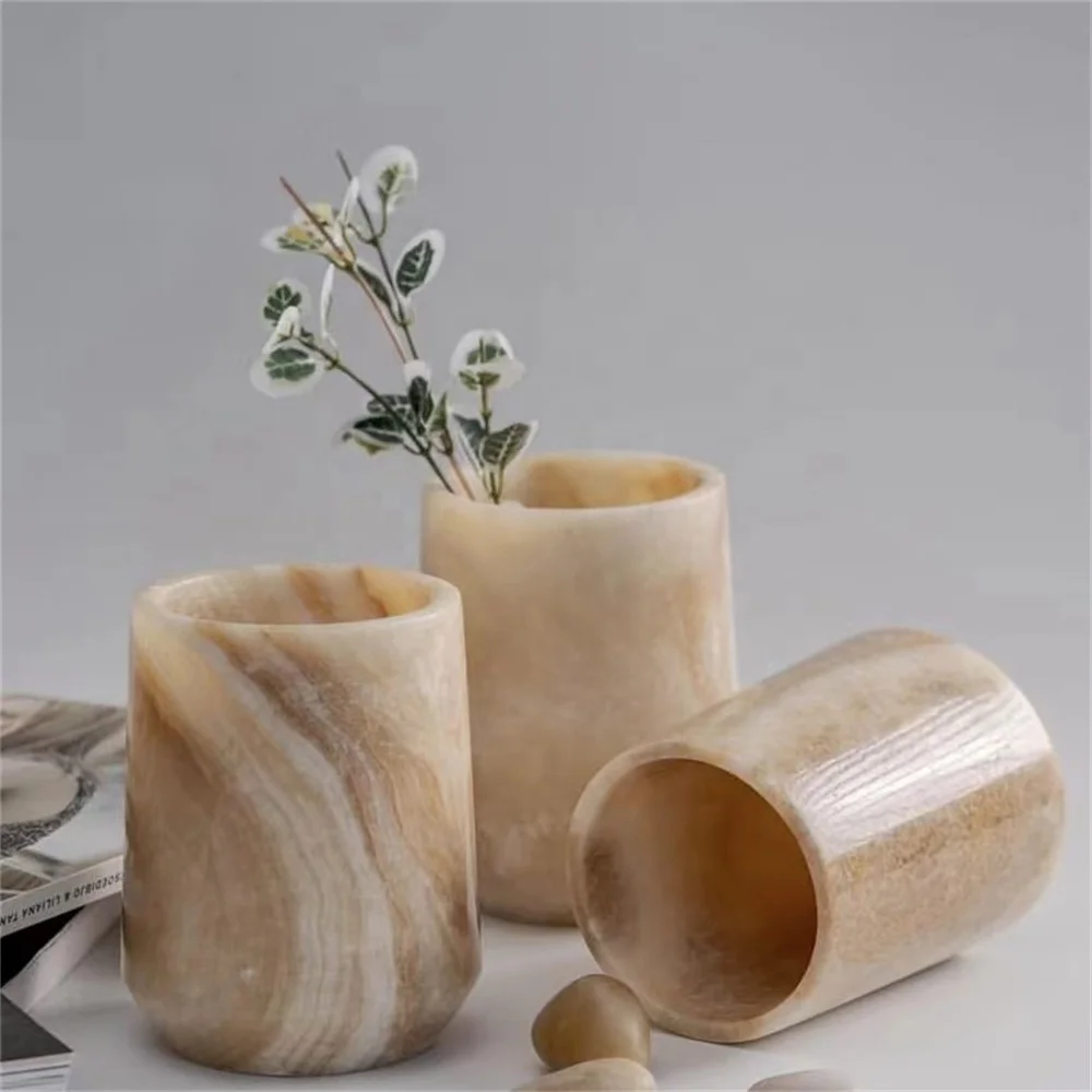 Moonlight Onyx Marble Table Vase Small