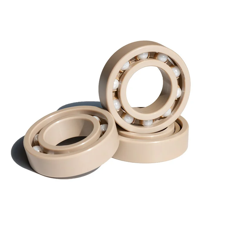 PEEK6000 10*26*8mm  PEEK6001 12*28*8mm PEEK6002 15*32*9mm PEEK6002 15*32*9mm high temperature resistant plastic bearings