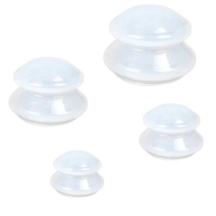 Вакуумные силиконовые чашки для всасывания, 4 шт., влагопоглощающие антицеллюлитные силиконовые массажные чашки