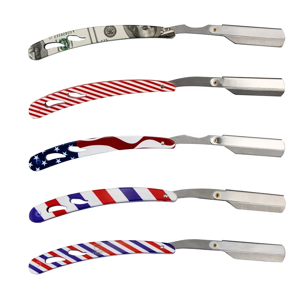 Professional Stainless Steel Safety Straight Use Razor Shaving Razor Barber Razor Hoder Folding Knife