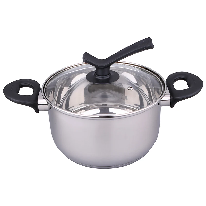 16/18/20/24cm stainless steel cookware handle silicone