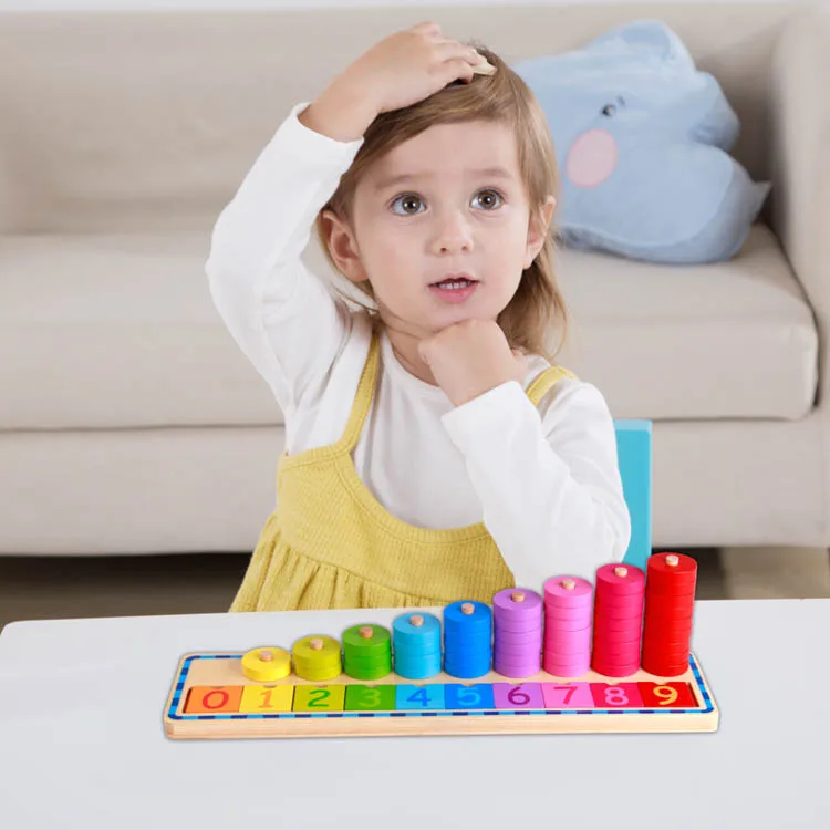 Best sell  Wooden baby Abacus Learning Toy Counting Stacker toy for Children