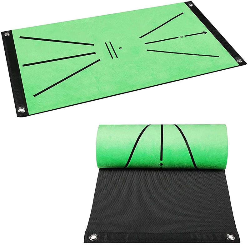 Muvtec Advanced Tri-Turf Hitting Mat Golf Indoor Training Driving Aids Swing Detection Batty Mini Golf Practice Mat