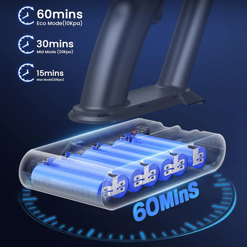 Professional Upright Wireless Vacuum Cleaner With Retractable Extension Cord