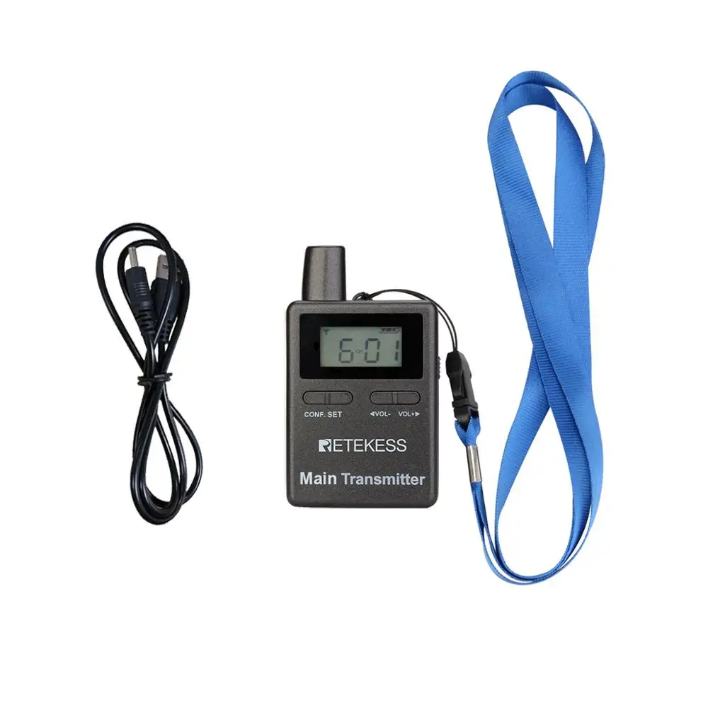 2.4GHz Professional Wireless Tour Guide audio System for Traveling Museum Visit Conference Retekess TT105