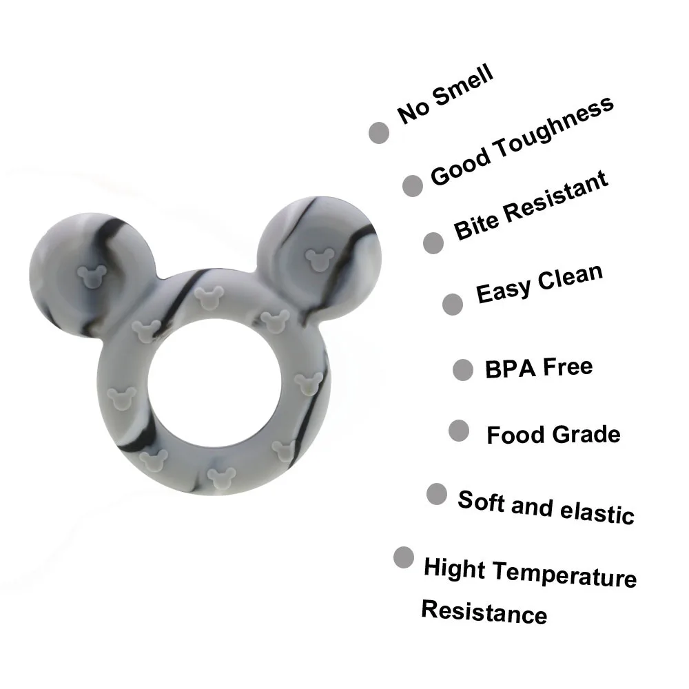 2021 silicone baby teether Baby Teething Mickey Silicone  Cartoon Chew Pendant Nursing Teether