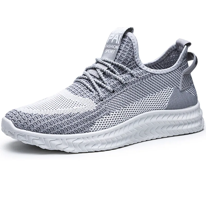 Classic fashion casual new style designs flyknited mesh running man sport shoe