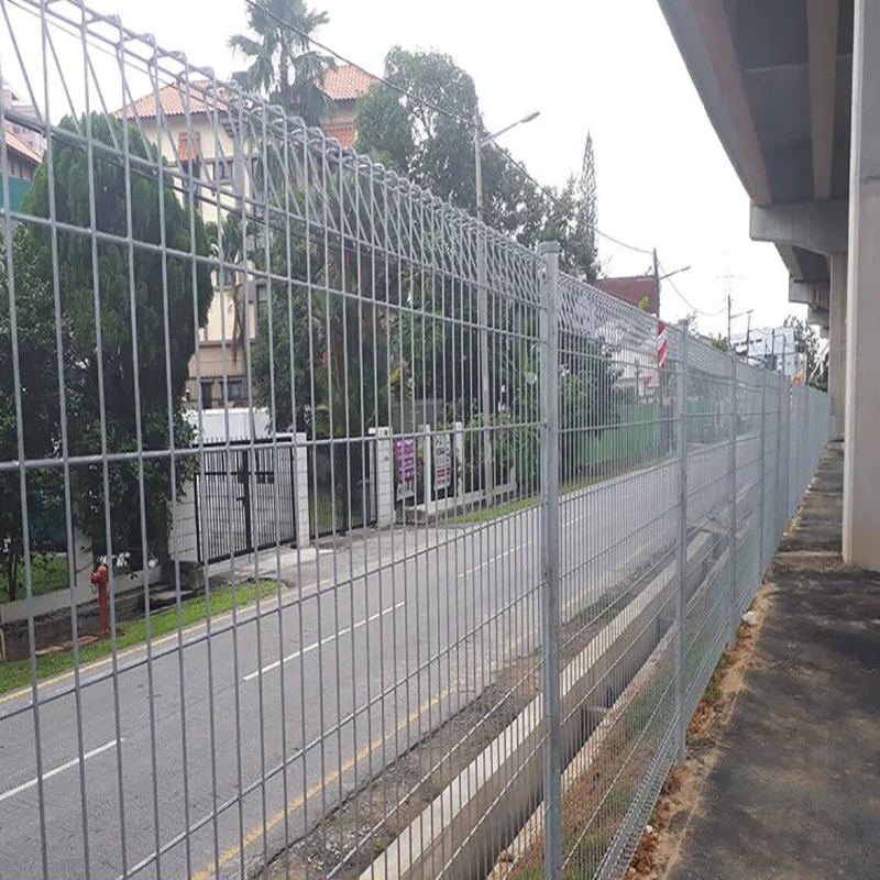 Galvanized Metal Security Fence Panel Roll Top Design BRC School Roof Netting Safety Fencing Triangle Edges Welded Mesh Fence