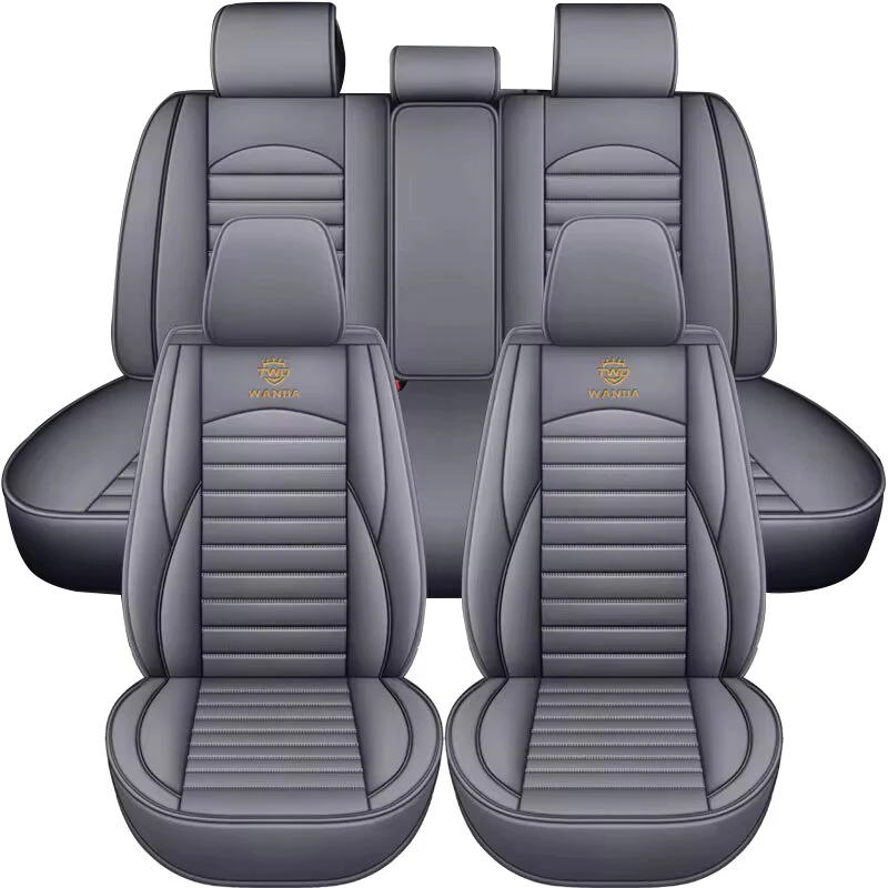 Universal Leather Car Seat Covers For Geely Geometry c Fiat Argo Citroen Berlingo Golf 8 Hyundai i10 Auto Interior Accsesories