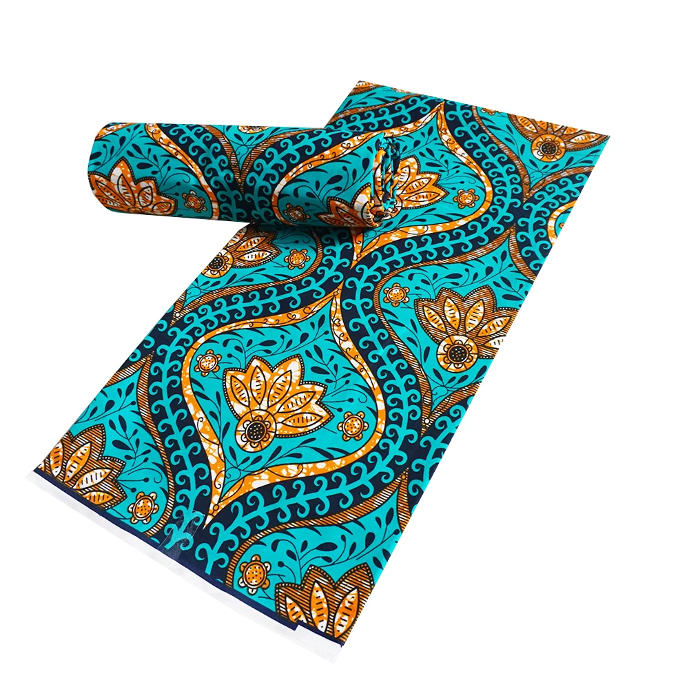 Wholesale ankara wax fabric high quality cotton textile wax print real wax cotton african Batik print veritable block