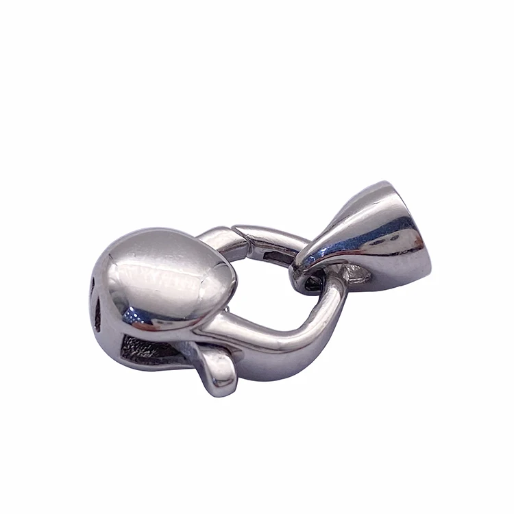 Wholesale Sterling silver Jewelry Fashion Accessories Lobster Clasps End Caps Set For Leather Cord Chain Necklace making