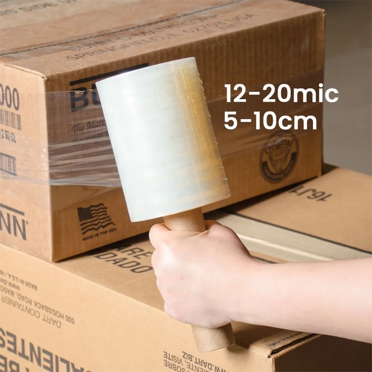 Moving supplies packaging hand mini rollos stretch film clear small stretch wrap