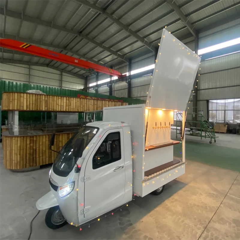 Mobile Food Cart Tricycles Beer Truck Selling Beer And Wine For Weddings Parties