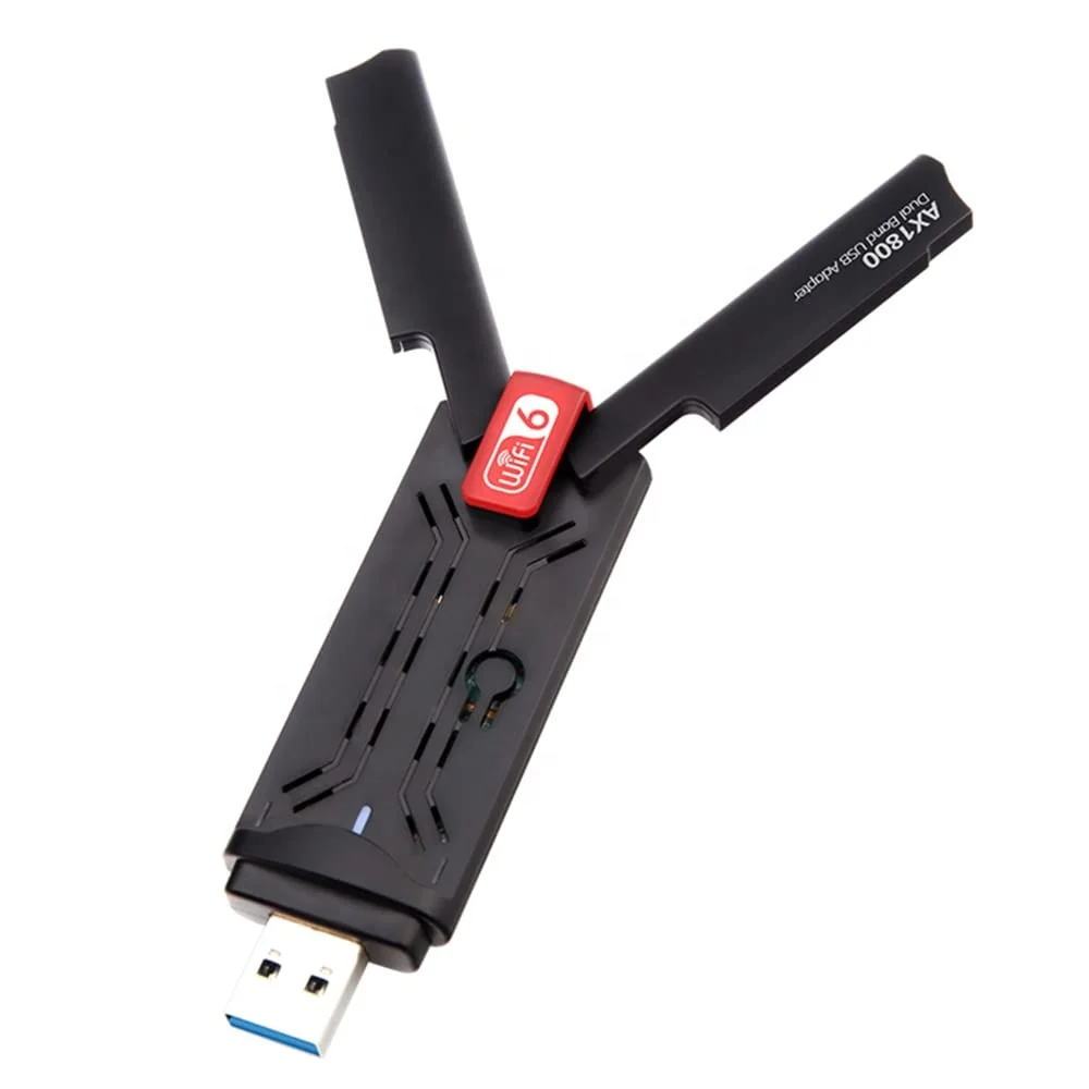 USB 3.0 WiFi 6 1800Mbps Dual Band 2.4GHz / 5GHz Wireless Network Adapter for PC Desktop, Laptop Support Windows 11/10/7