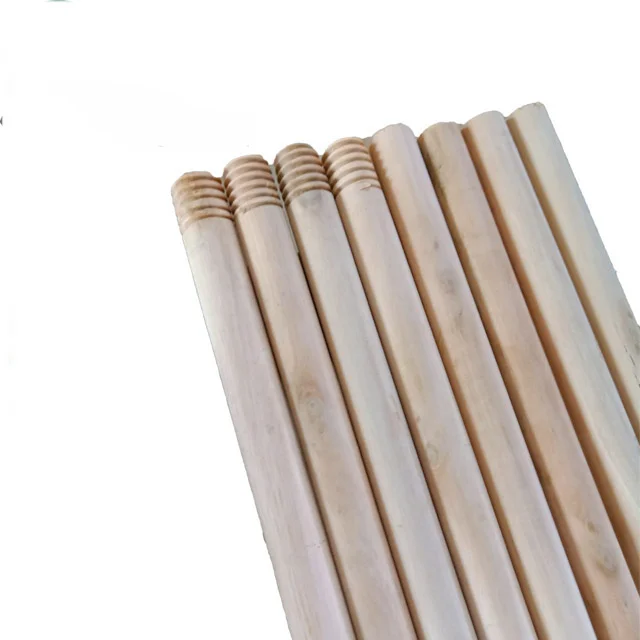 Popular cleaning mop products wood brush handle making machine wooden broom stick for wholesales wooden broom handle
