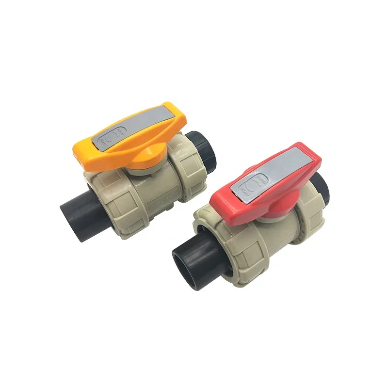 Valvulas para piscinas U-PVC для бассейна двойной шаровой клапан DN20