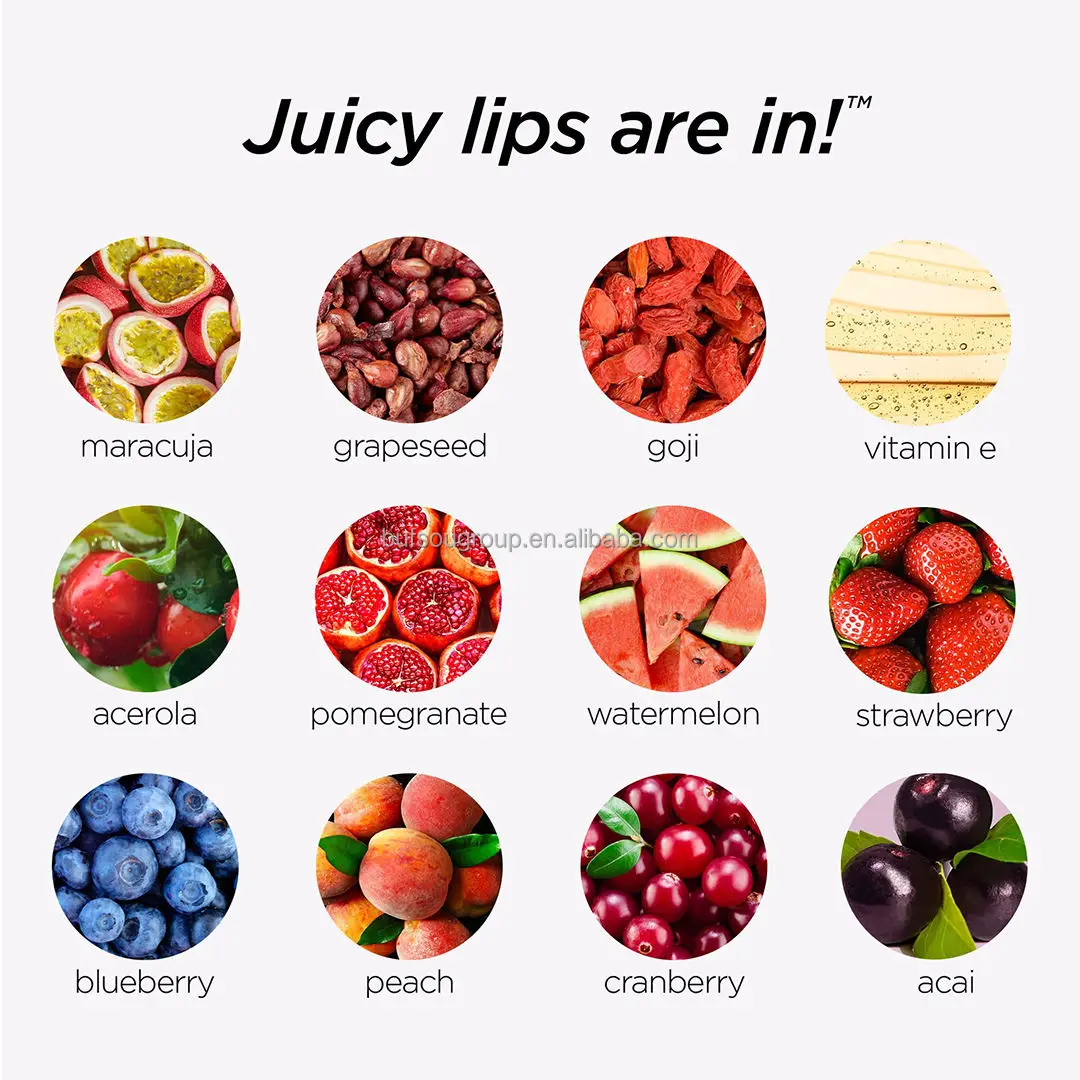 Vegan Antioxidant Vitamin A C E Restore Moisture Nourishing Juicy Private Label Lip Balm Custom