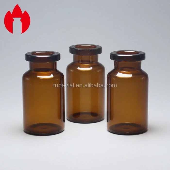 ISO 10R Clear and Amber Borosilicate or Soda-lime Tubular Glass Bottle