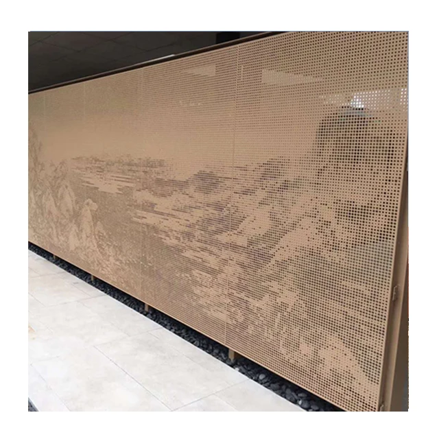 Durable CNC Cut Perforated Metal Facade, Premium Aluminium Perforated Facade Panel, Perforated Sheet Metal Facade for Buildings