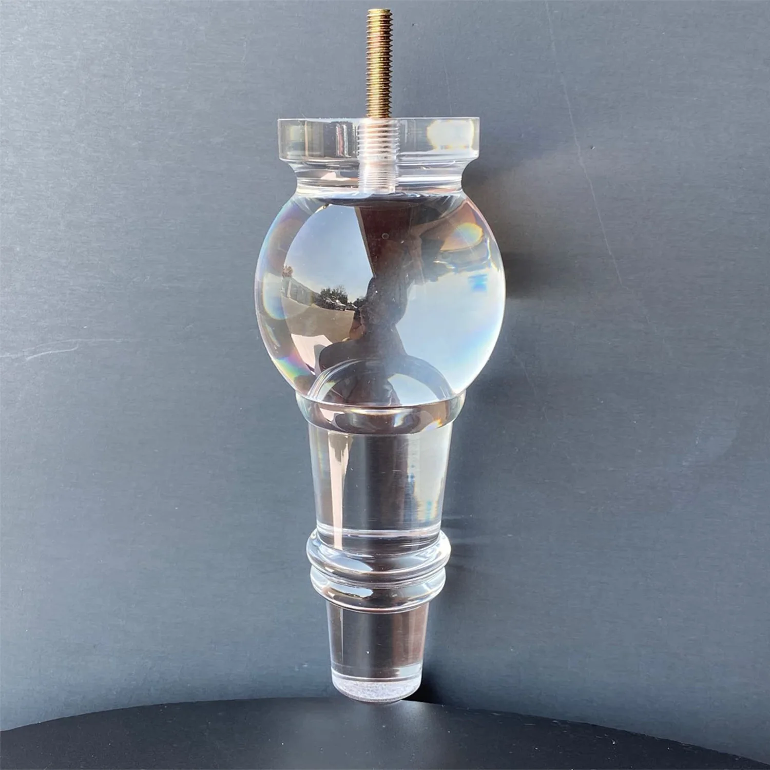 4pc Modern Stylish Acrylic Lucite Furniture Legs for Sofa Cabinet Vanity ET Center