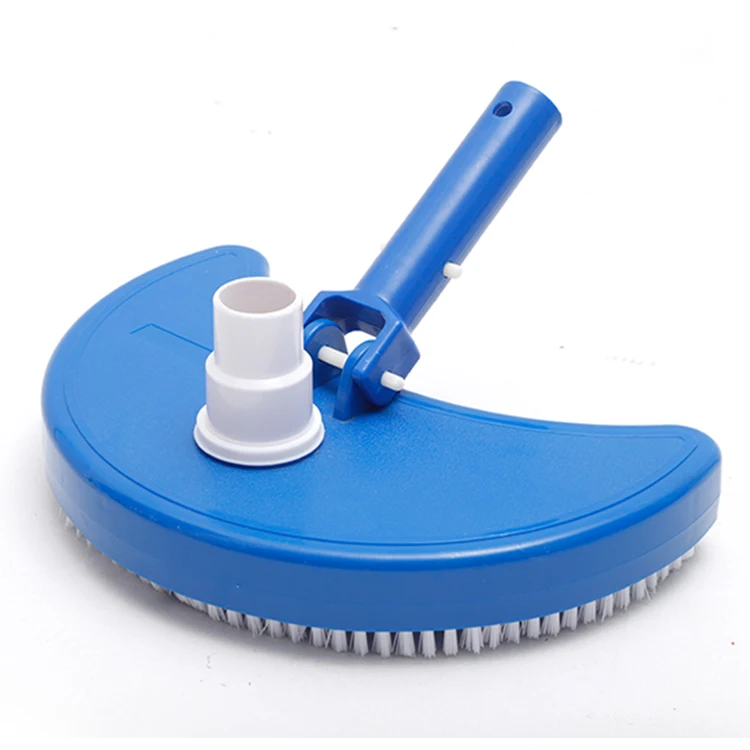 Weighted Pool Tools Half Moon Pool Vacuum Head With Brush for Above Ground and In-Ground Swimming Pool Cleaning