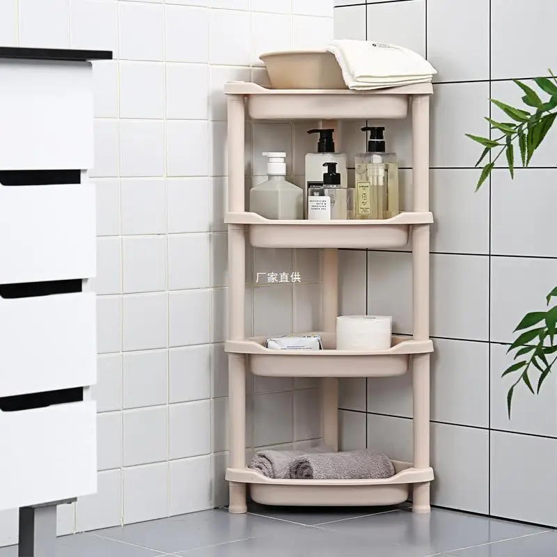 Bathroom Storage Rack 4 Layers Multi-layer plastic storage rack Kitchen shelf bathroom storage rack