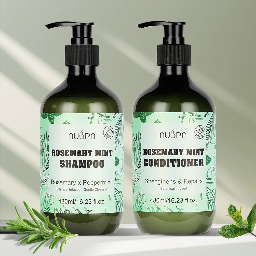 Private Label Organic Anti Dandruff Shampoo Vegan Hair Care Moisture Rosemary Mint Strengthening Shampoo