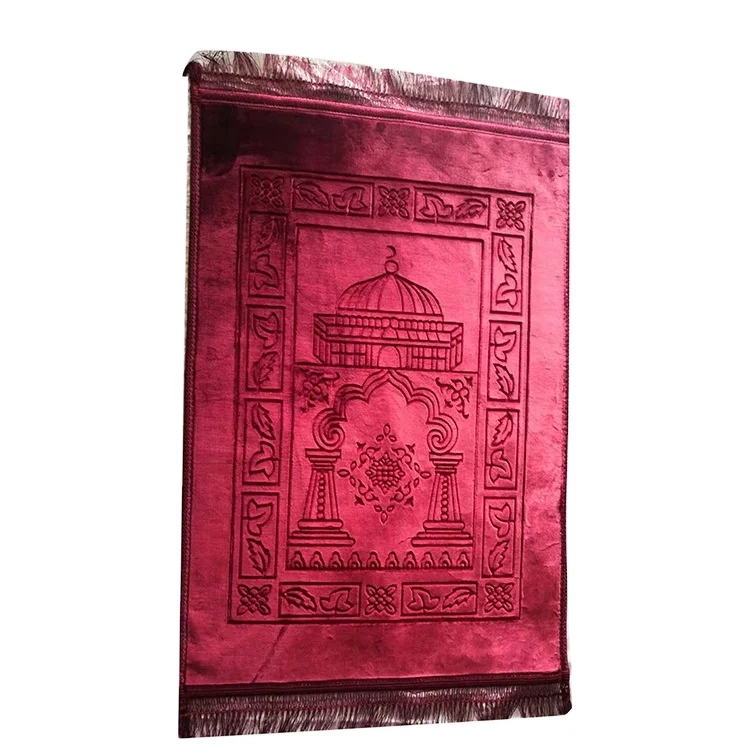 Islamic Thick Mat With Soft Tassel Prayer Mat Rug For Mosque