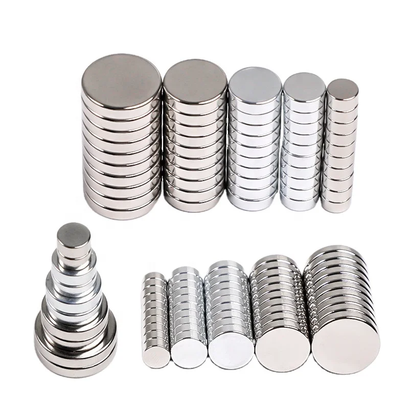 Customized Super Strong Small Magnet Mini Silver Bulk Round Disc Cylinder Rare Earth Neodymium Magnet N35 With Cheapest Price (1600516668542)