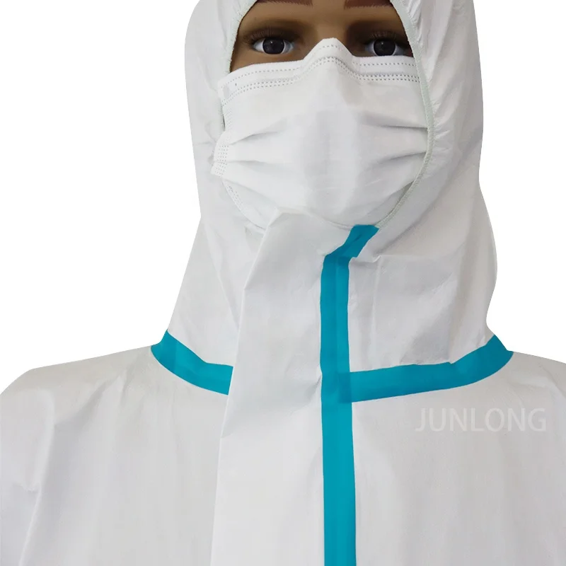Junlong Protective Disposable Coverall Hooded Type  5 6 Micro-porous Coverall