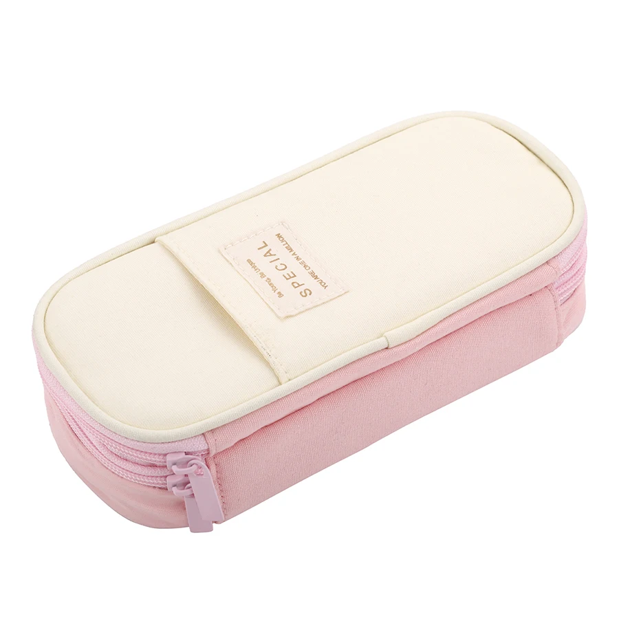 Custom Large Capacity  Storage gift Pen Pouch Canvas school pencil cases & bags Bulk Stationery Holder pouch for girls and boys