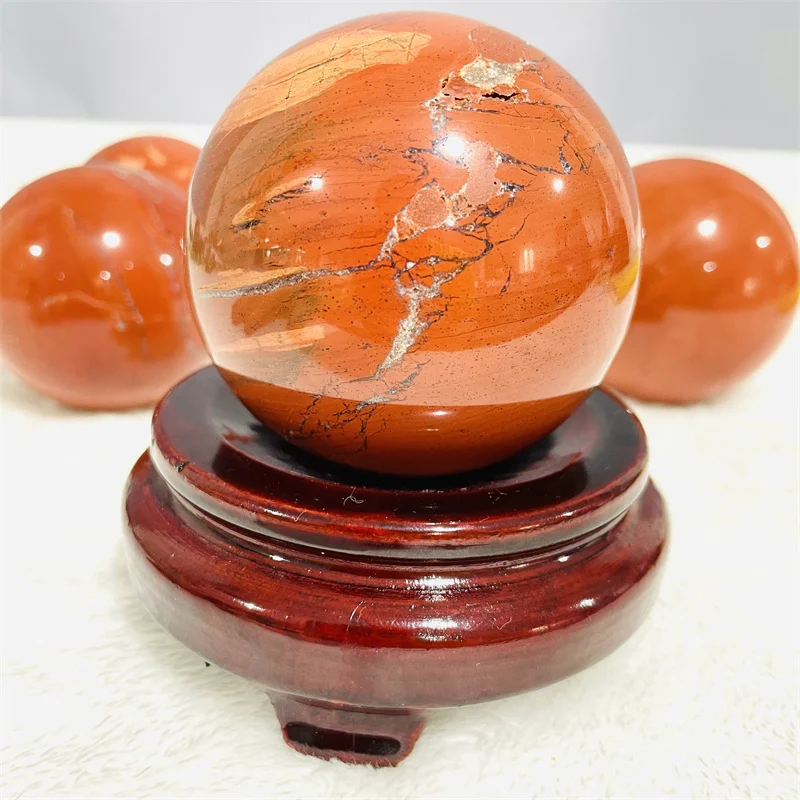 Cheap Price Natural Crystal Ball Polished Red Jasper Stone Spheres For Home Decoration