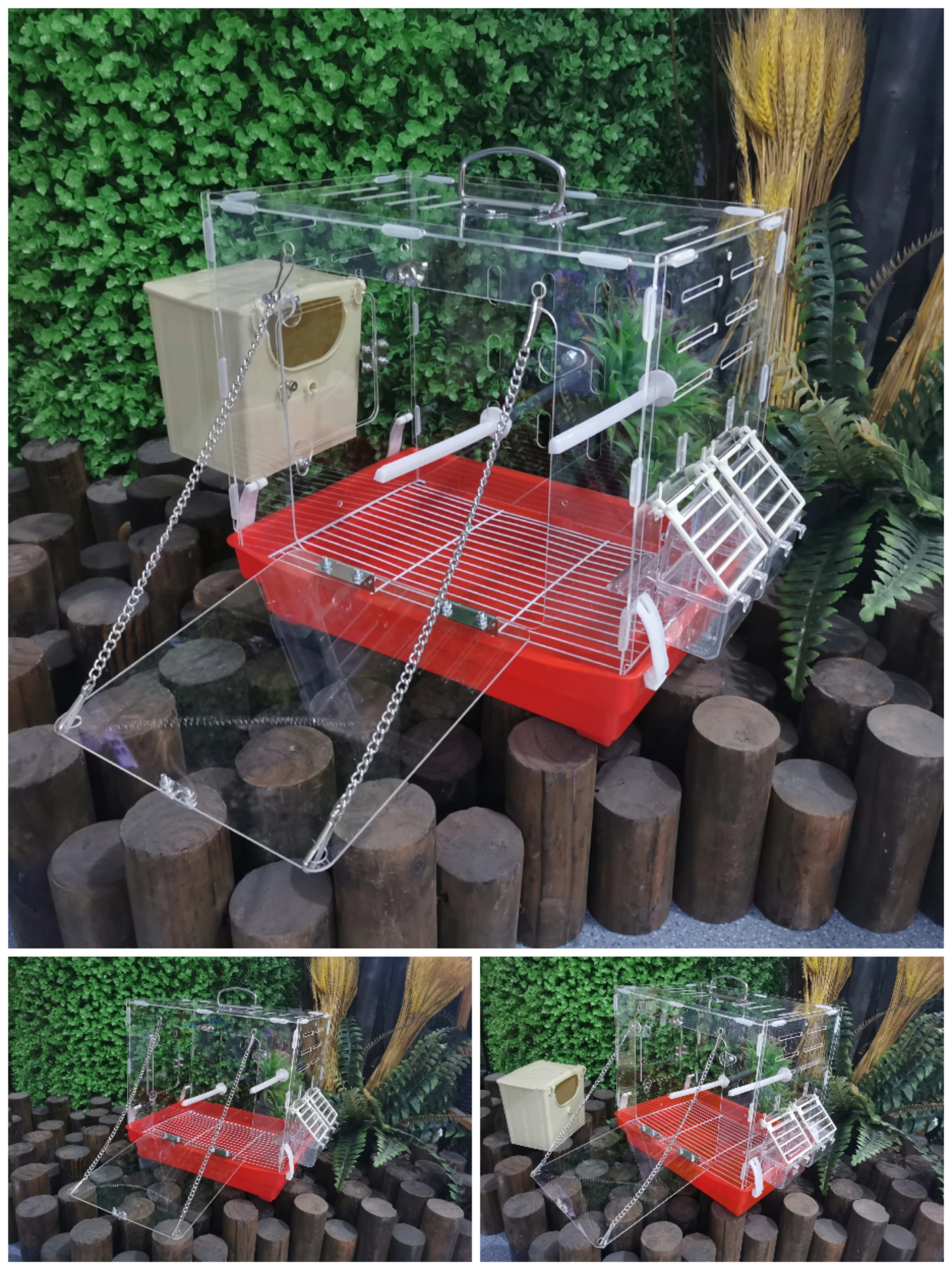 Portable Ornamental Pet Cage Pet Display Cage Parrot  Bird Cage