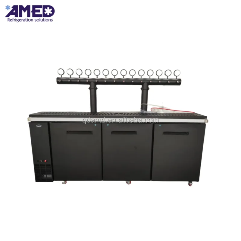 Кулер-дозатор Amed kegerator per birra с пивной башней черного цвета для кегов емкостью 30 л