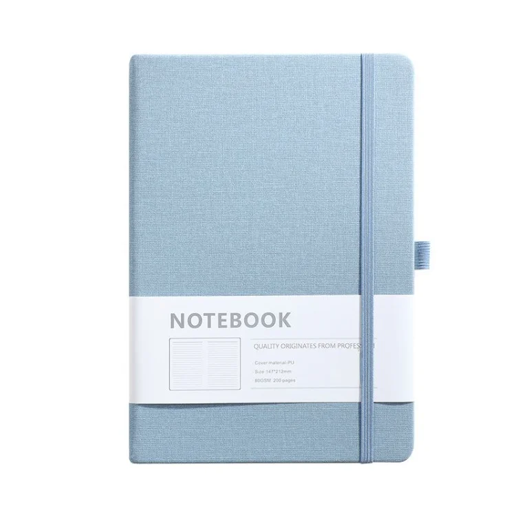Custom logo Gift Box A6 Fabric Cover Notebook 100 Pages Double-sided Printing Paper Business School Essay Diary Office Gift