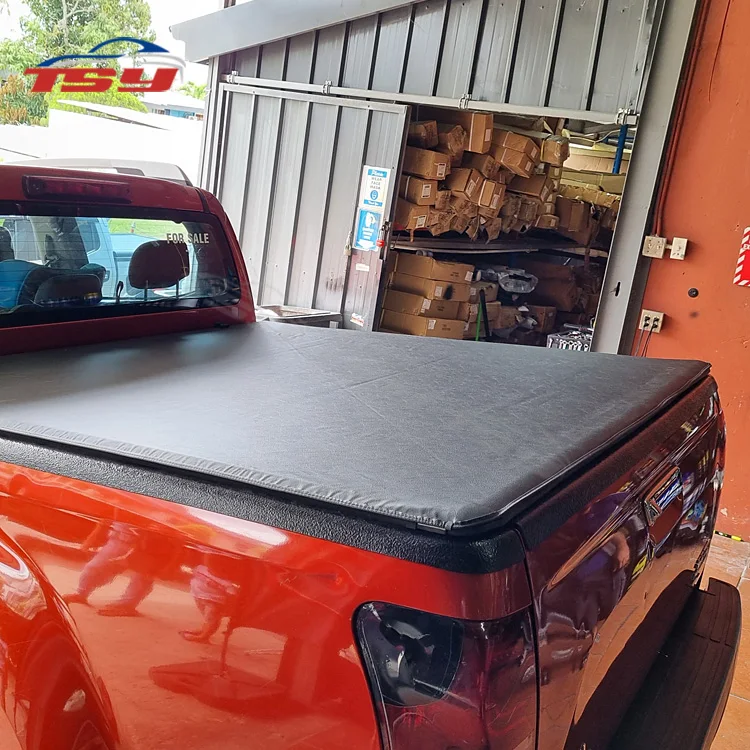 PVC Material Premium Strong Lock With Logo Soft Roll up TONNEAU COVER