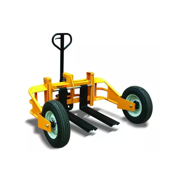  1250KG High Quality Hydraulic Lifting Manual Pallet Jack Rough Terrain Truck With Two