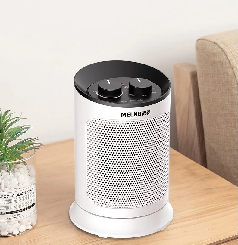 Customized Handy Portable Ceramic Space Heater Fan Electric Mini Heater 20/750/1500W OEM PTC New Heater quick heat room white
