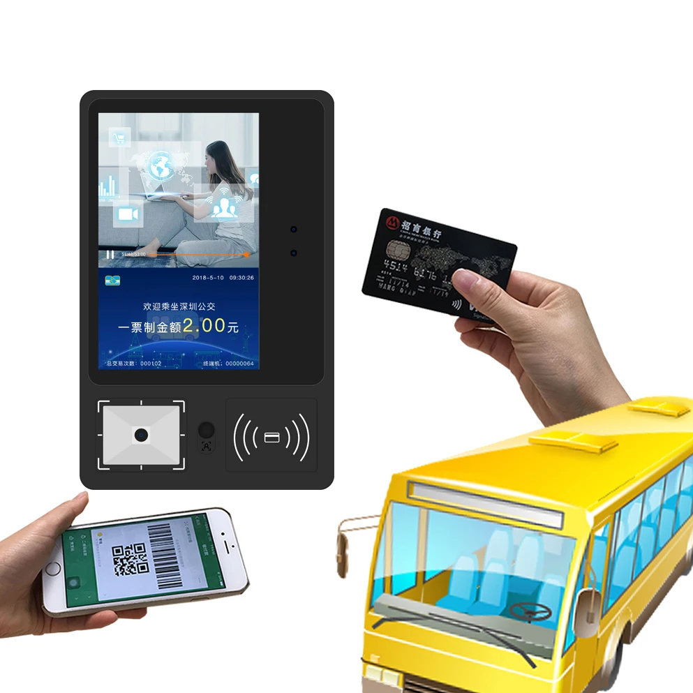 City bus pos system pos terminal price bus payment device access control system with automatic payment machine