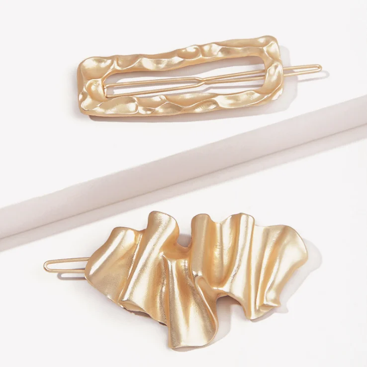 
wholesale fashion women gold metal hair clips pins twist hair clips for girls hair accessories 
