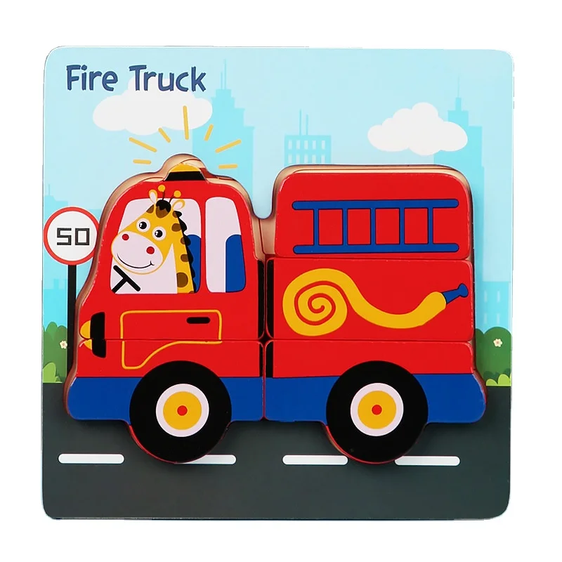 Wholesale early education montessori baby puzzle wood wooden animal jigsaw puzzle wooden toys puzzle