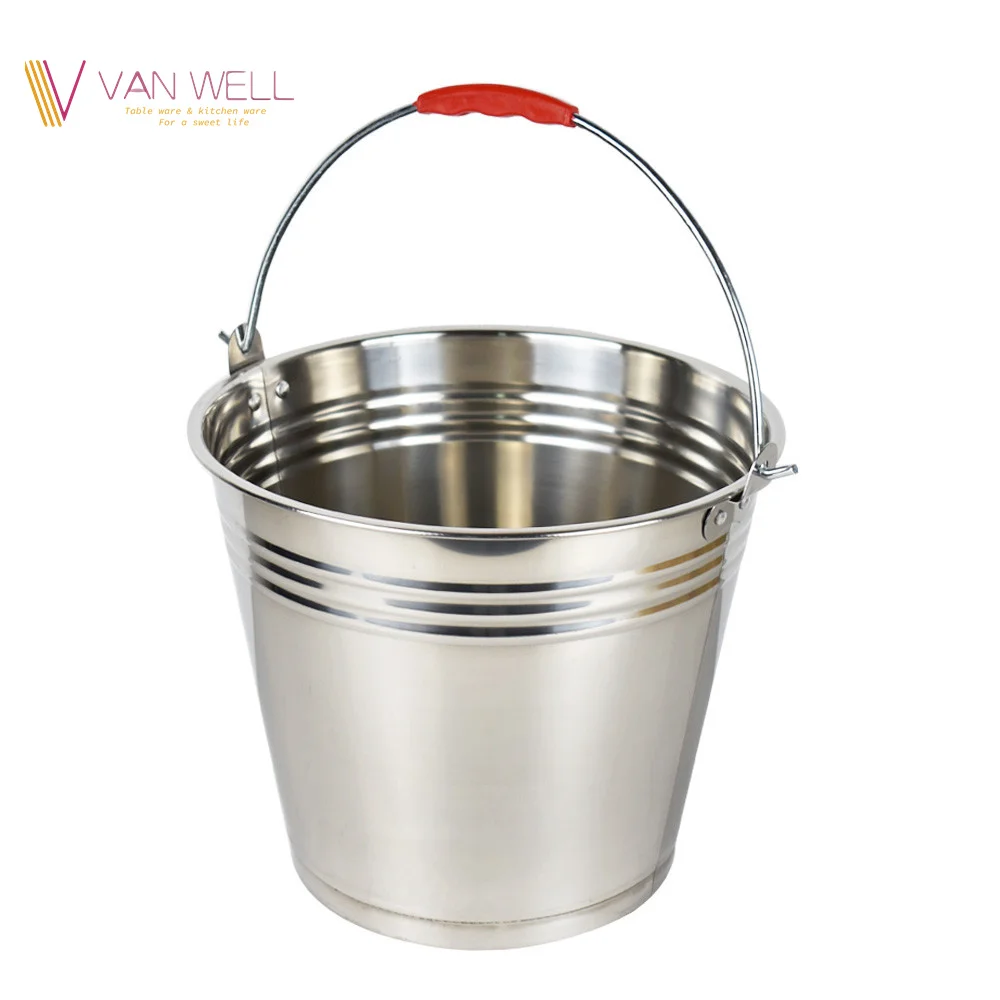 Wholesale Cheap Metal Bucket Stainless Steel Water Bucket With Handle