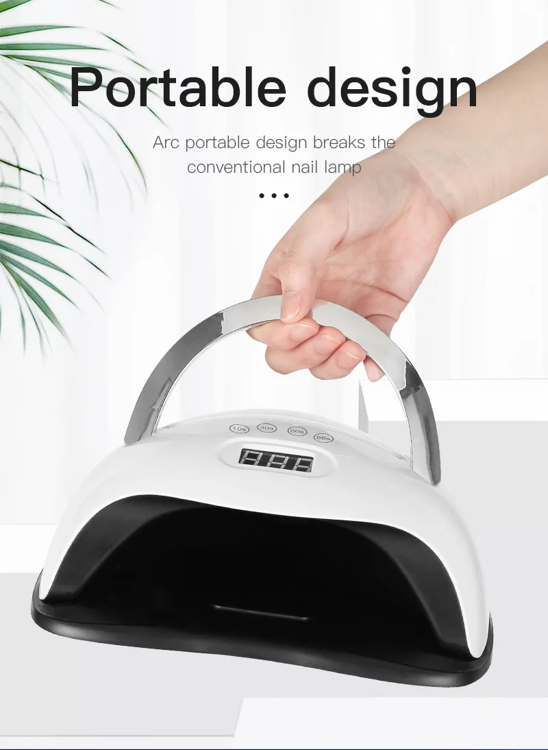 2022 New V8 168W Uv Lamp Gel Nail Polish Dryer Nail Curing Light Cordless Led Nail Lamp