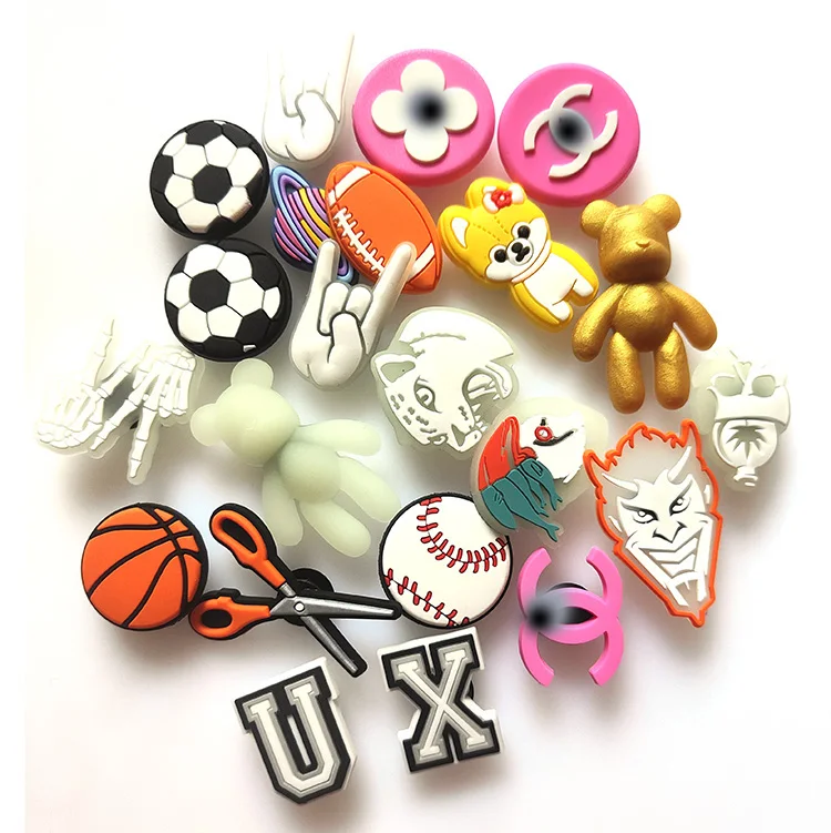 Розовые садовые украшения для обуви из ПВХ от производителя