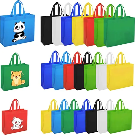 Wholesale Portable Reusable Eco Friendly non-woven Tote Bags Custom Logo Non woven Shopping Bag