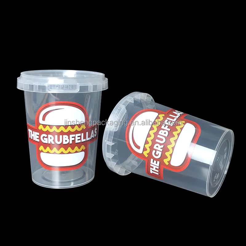 Custom personalized fast shipment customization logo IML printing freezer safe food container round 16oz pint ice cream cup
