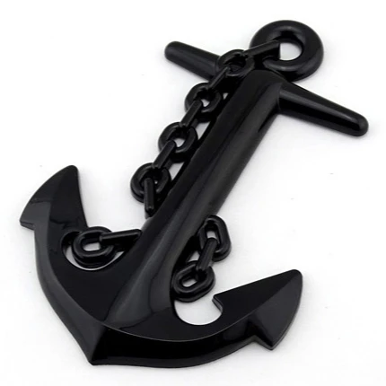 3d sticker car decals Ship Anchor Emblem Logo badge Auto Boat car Emblem