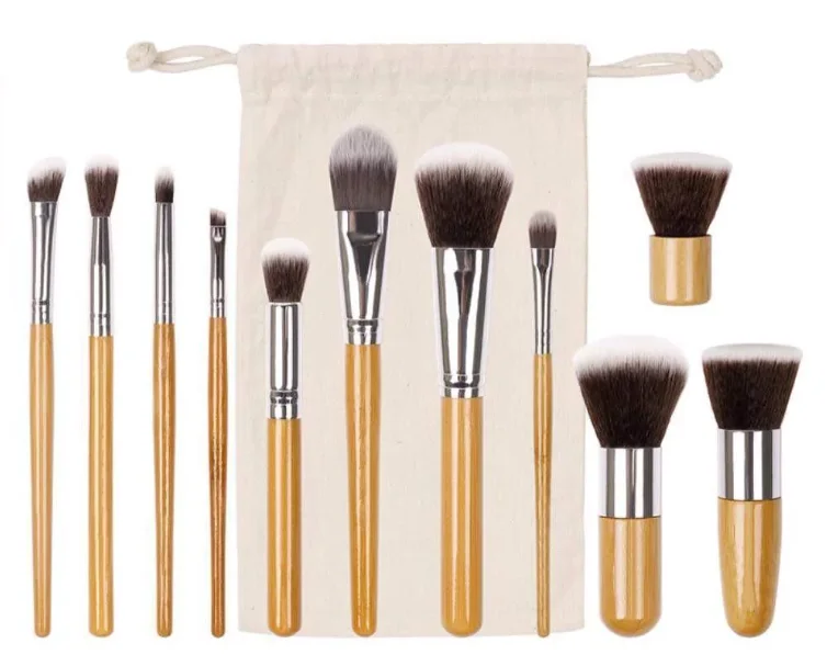 Kabuki Style Make Up Brush Set Bamboo Handle Beauty Personal Care Cosmetics Brush Set