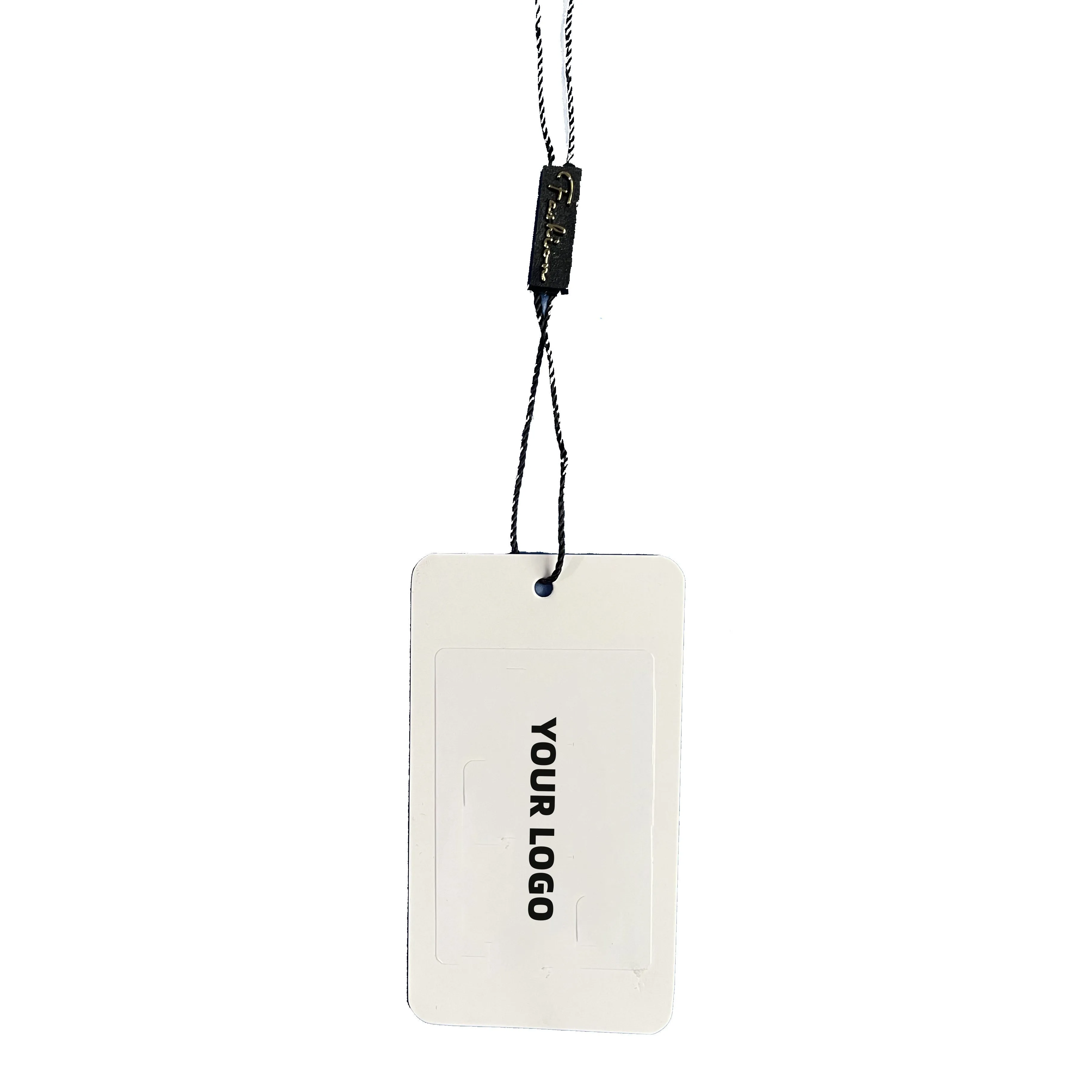 Custom Clothing Kraft Clothes Printed Paper Plastic Security Seals Logo Best Selling Tag Rope Seal Garment Hang Tags