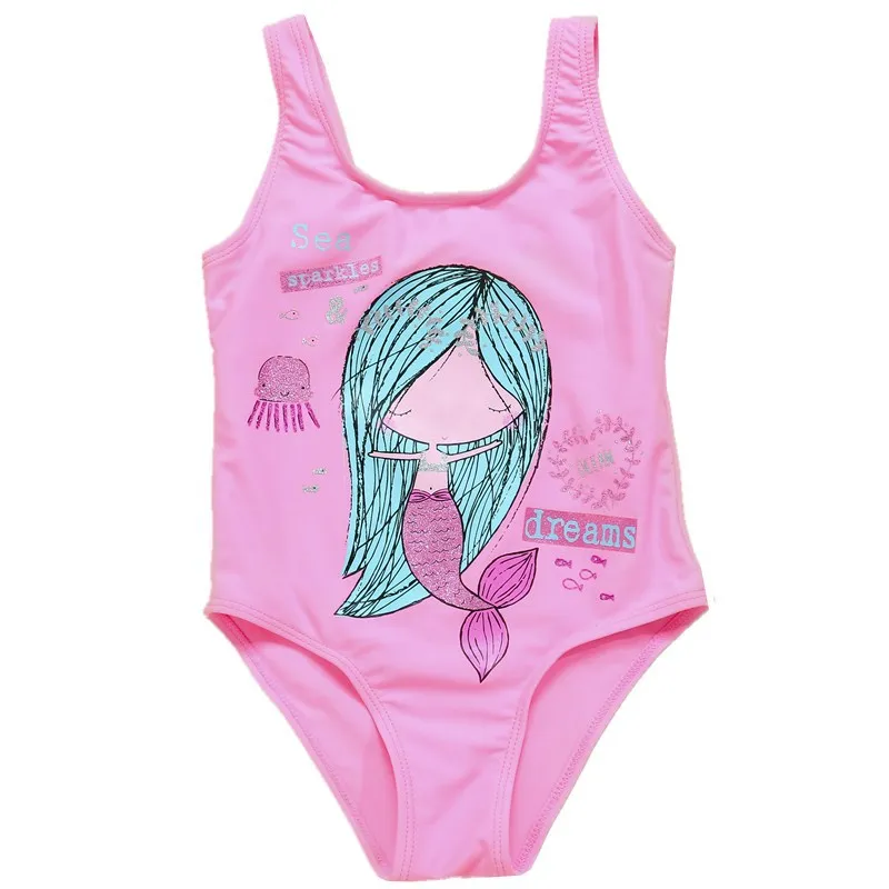 Chidren Girls Boutique Summer Mermaid One Piece Girls Swim Suit For 2020 Summer